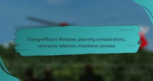 Energy-Efficient Windows: planning considerations, contractor selection, installation process